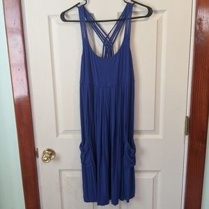 Royal blue dress with pockets